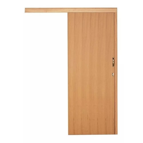 Porta de Correr Lisa com Trilho de Sobrepor