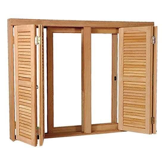 Janela Madeira Eucalipto Pantografica Cx-14cm