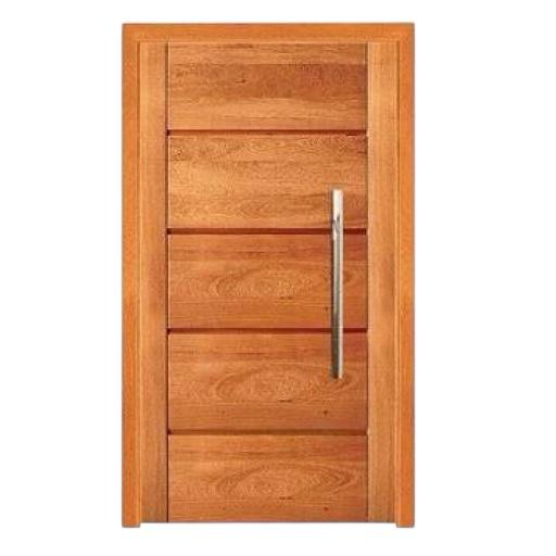 Porta de Madeira Maciça Angelim com Batente e Puxador
