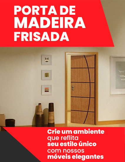 Porta de Madeira Frisada M