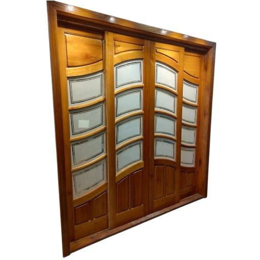 Porta Balcão de Madeira Eucalipto Amazonas 4 Folhas