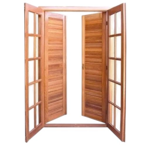 Porta Balcão De Madeira Eucalipto 4 Folhas Abrir/Abrir Reta s/ferragens