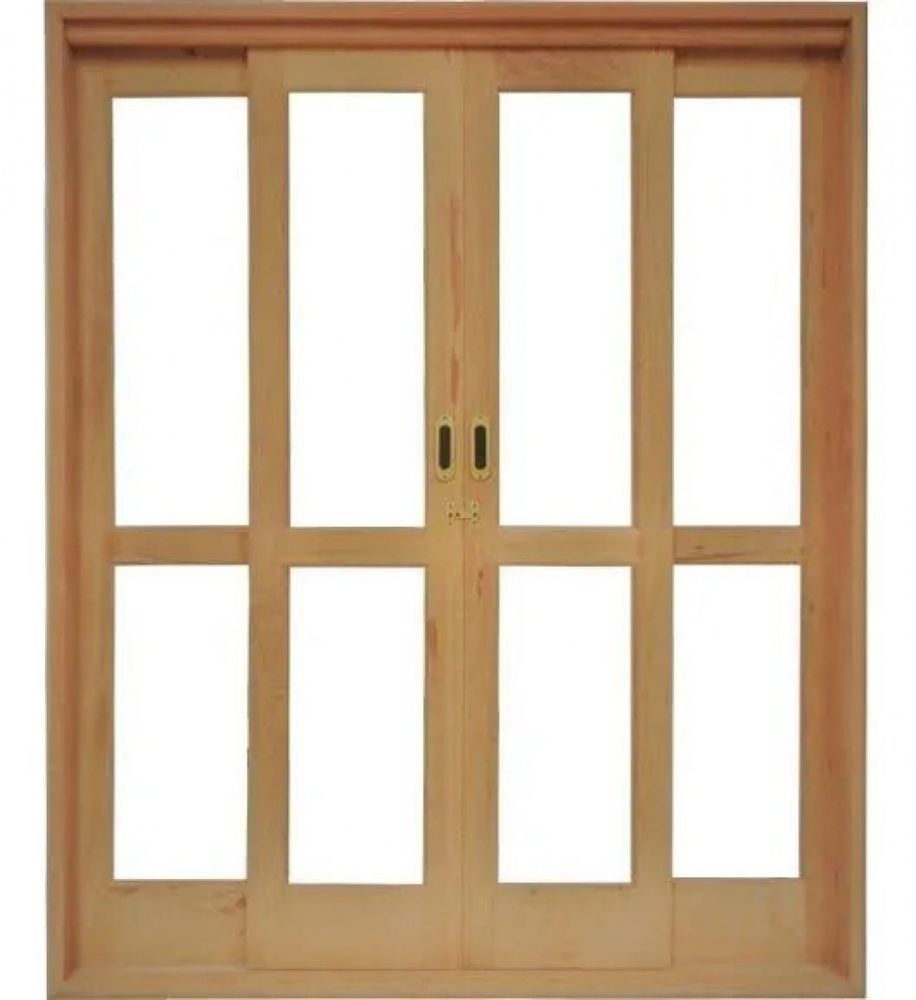 Porta Balcão Madeira Eucalipto Semi 4 Folhas