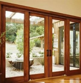 Porta Balcão de Madeira Eualipto York 4 folhas