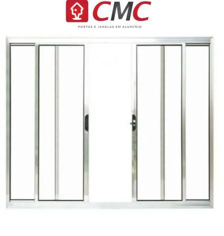 Vitrô 4 Folhas De Alumínio Brilhante Sem Grade Linha 20