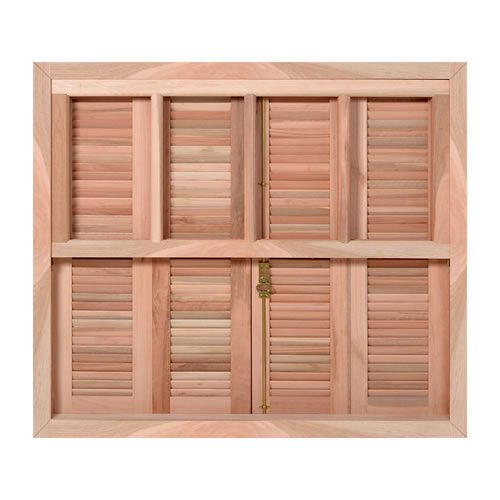 Janela De Madeira Veneziana Abrir/Guilhotina Cx.14 de eucalipto (GRANDIS ROSA)