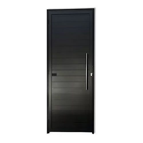 Porta Lambril De Aluminio Preto Com Puxador E Fechadura L-25