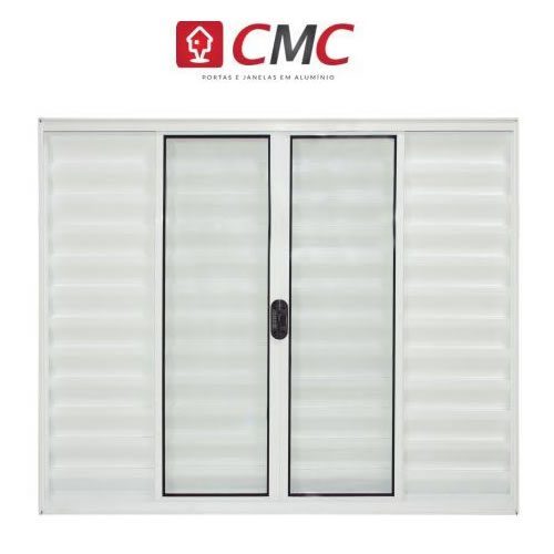 Veneziana De Aluminio Branco Sem Grade L-20 Normatizada 6 Folhas