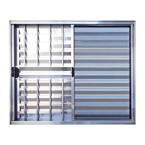 Veneziana De Aluminio Brilhante Com Grade L-20 Normatizada 3 Folhas