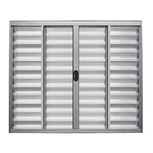 Veneziana De Aluminio Brilhante Sem Grade L-20 Normatizada 6 Folhas