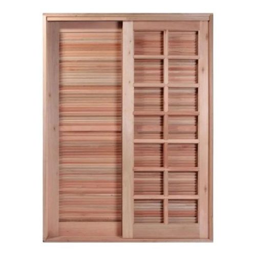 Porta Balcão Madeira Eucalipto Blackout 3 Folhas