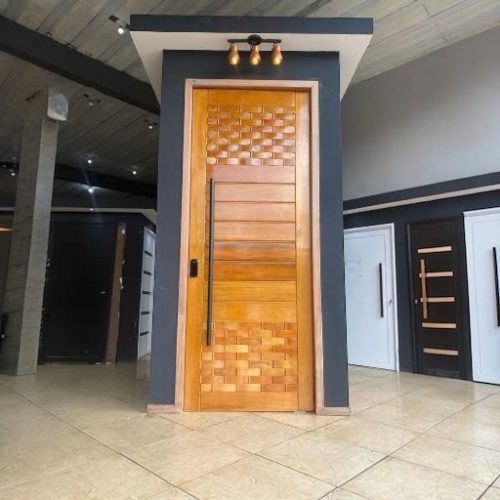 Kit Porta Pivotante De Madeira Maciça Eucalipto - TAMANHO ESPECIAL