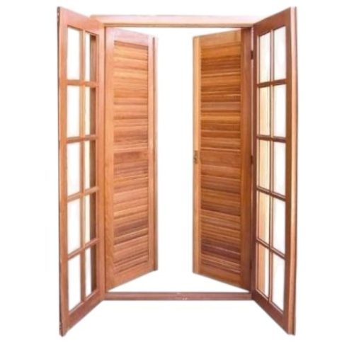 Porta Balcão De Madeira Eucalipto 4 Folhas Abrir/Abrir Reta s/ferragens