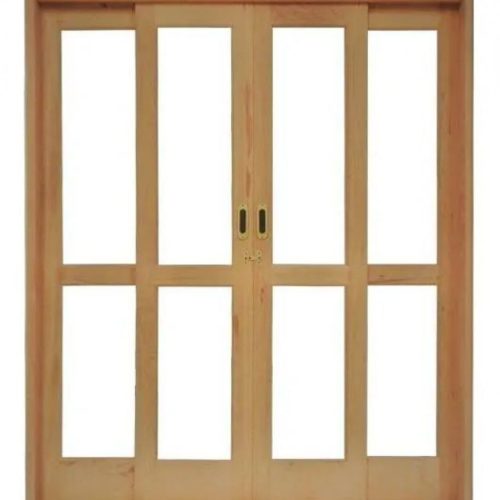 Porta Balcão Madeira Eucalipto Semi 4 Folhas