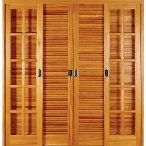 Porta Balcão Madeira Eucalipto Blackout 6 Folhas