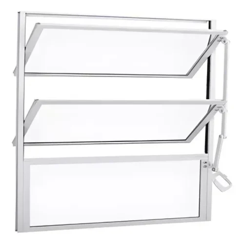 Vitro Basculante Alumínio Branco Linha 20 Modular